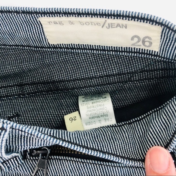 Rag and Bone RBW 23 Moto pinstripe Jeans - Picture 10 of 13